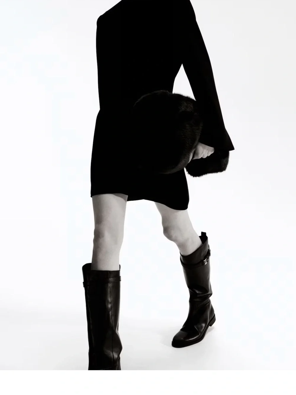 Nwt H&M Women's KNEE-HIGH Genuine LEATHER BOOTS size 6 (37)